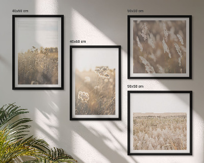 Multi-piece wall decor set Landscape grass flowers warmth