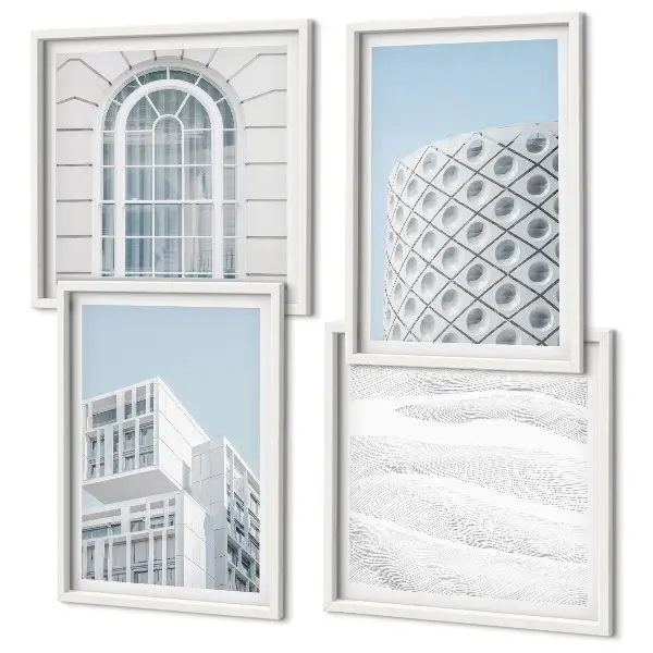Modern architecture geometry wall art set modern architecture geometry art prints