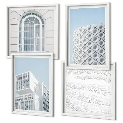 Modern architecture geometry wall art set modern architecture geometry art prints