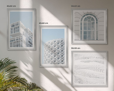 Wall art set Modern architecture geometry
