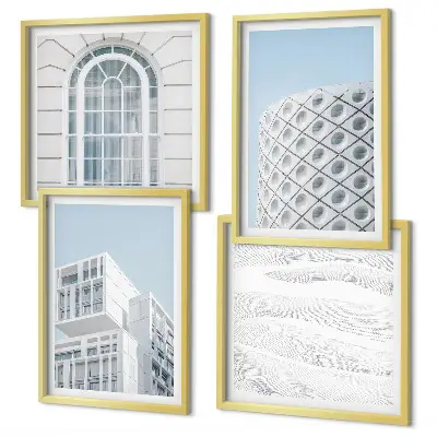Modern architecture geometry wall art set modern architecture geometry art prints