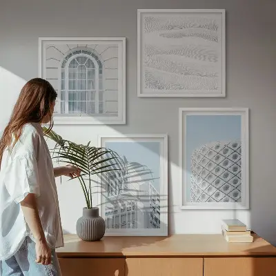 Modern architecture geometry wall art set modern architecture geometry art prints
