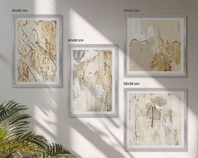 Multi-piece wall decor set Beige abstract shapes lines