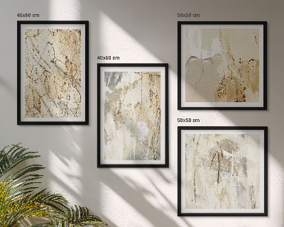 Multi-piece wall decor set Beige abstract shapes lines