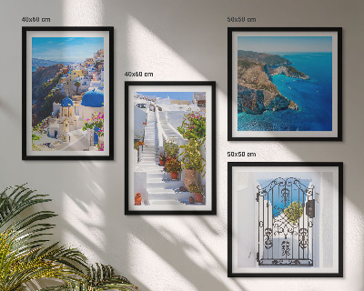 Wall art set Santorini Greek Architecture Oia