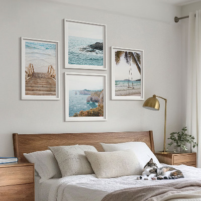 Multi-piece wall decor set Stairs beach sea view swing