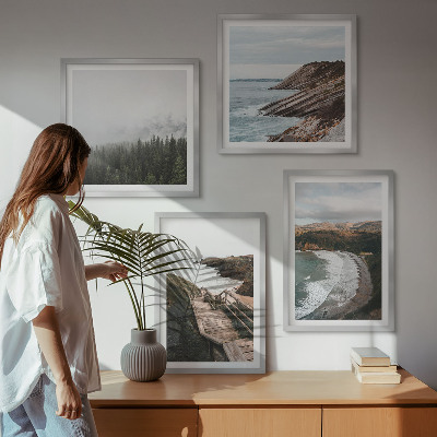 Multi-piece wall decor set Cliff views, beach landscapes