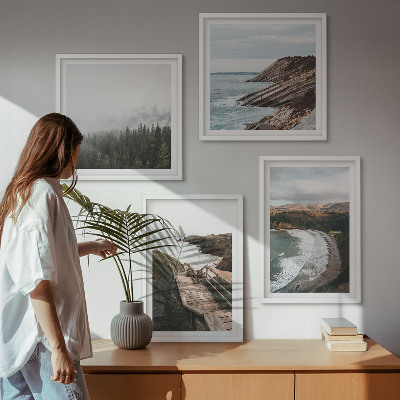 Multi-piece wall decor set Cliff views, beach landscapes