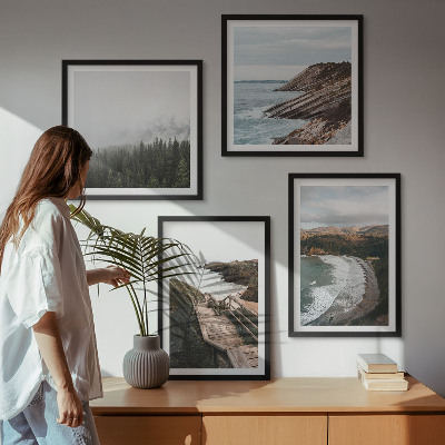 Multi-piece wall decor set Cliff views, beach landscapes