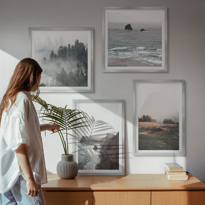Wall art set Landscapes of mountains and sea