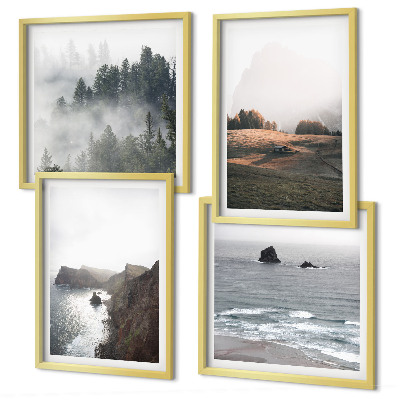 Wall art set Landscapes of mountains and sea