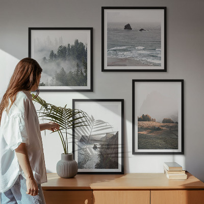 Wall art set Landscapes of mountains and sea