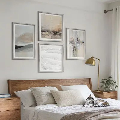 Abstract earth patterns wall art set of 4 pieces
