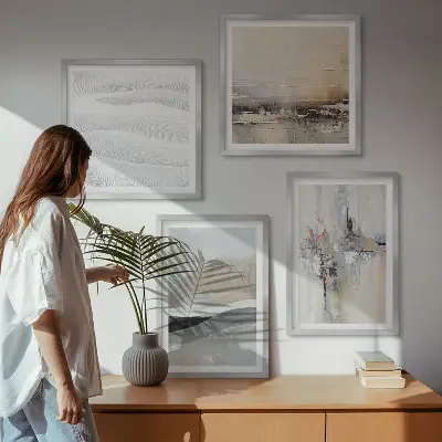 Abstract earth patterns wall art set of 4 pieces