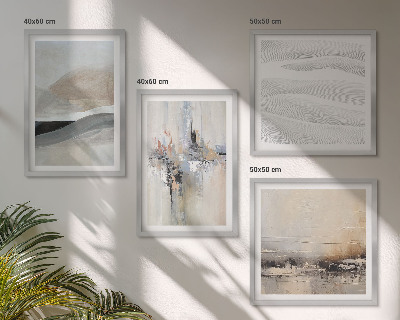 Set of 4 wall art pieces Abstract earth patterns