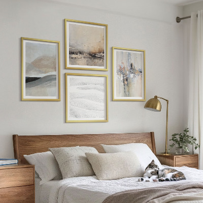 Set of 4 wall art pieces Abstract earth patterns