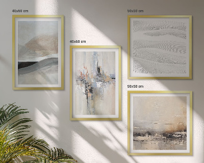 Set of 4 wall art pieces Abstract earth patterns