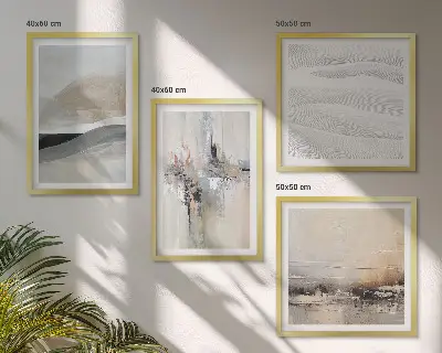 Abstract earth patterns wall art set of 4 pieces