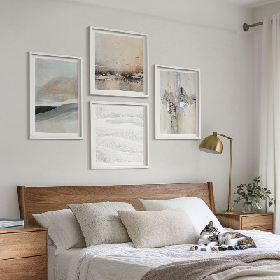Set of 4 wall art pieces Abstract earth patterns
