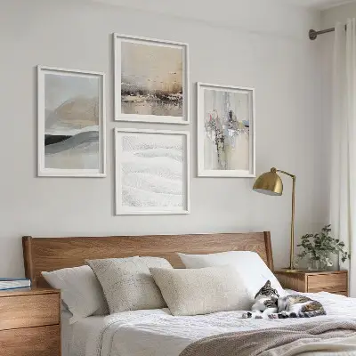 Abstract earth patterns wall art set of 4 pieces