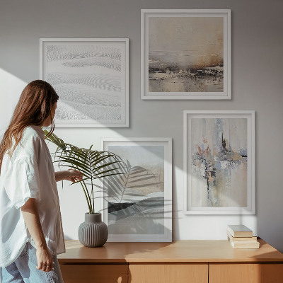 Set of 4 wall art pieces Abstract earth patterns