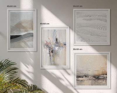 Set of 4 wall art pieces Abstract earth patterns