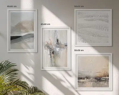 Abstract earth patterns wall art set of 4 pieces