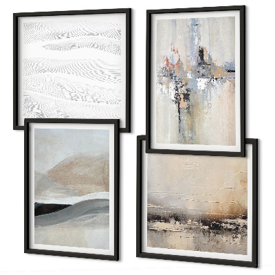 Set of 4 wall art pieces Abstract earth patterns