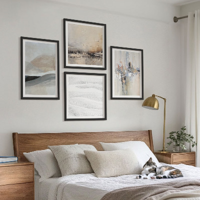 Set of 4 wall art pieces Abstract earth patterns