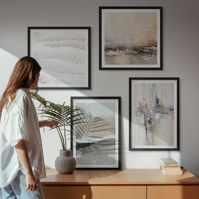 Set of 4 wall art pieces Abstract earth patterns