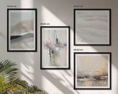 Set of 4 wall art pieces Abstract earth patterns