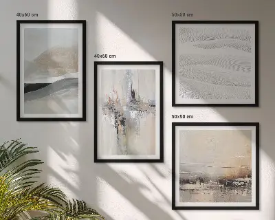 Abstract earth patterns wall art set of 4 pieces