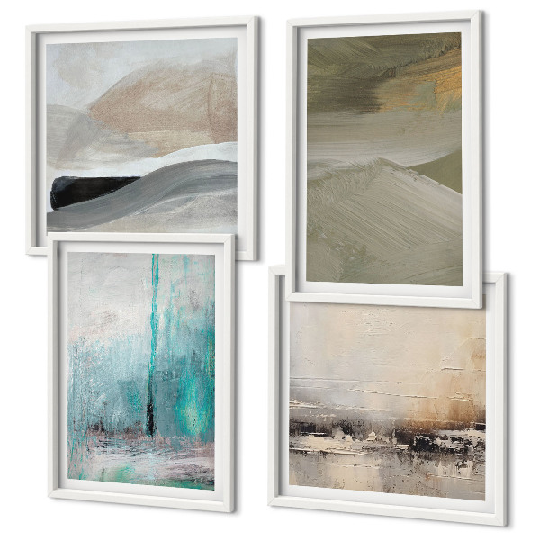 Wall art set Painted abstract decorations