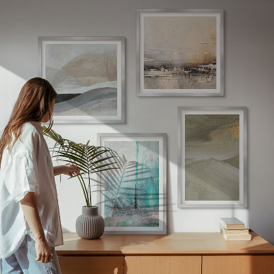 Wall art set Painted abstract decorations