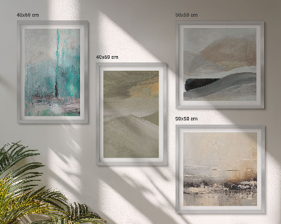 Wall art set Painted abstract decorations