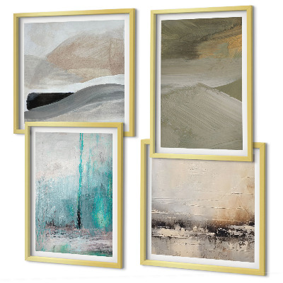 Wall art set Painted abstract decorations