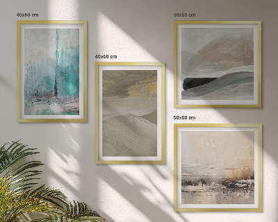 Wall art set Painted abstract decorations