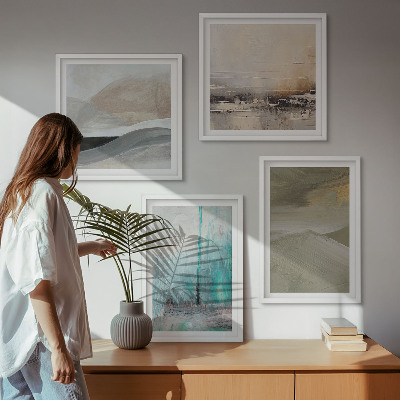 Wall art set Painted abstract decorations