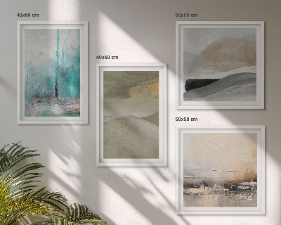 Wall art set Painted abstract decorations