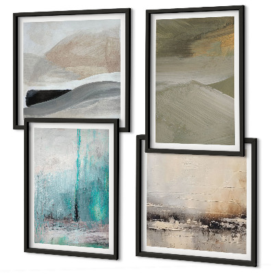 Wall art set Painted abstract decorations