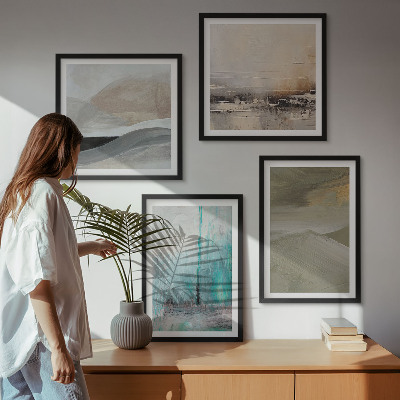 Wall art set Painted abstract decorations