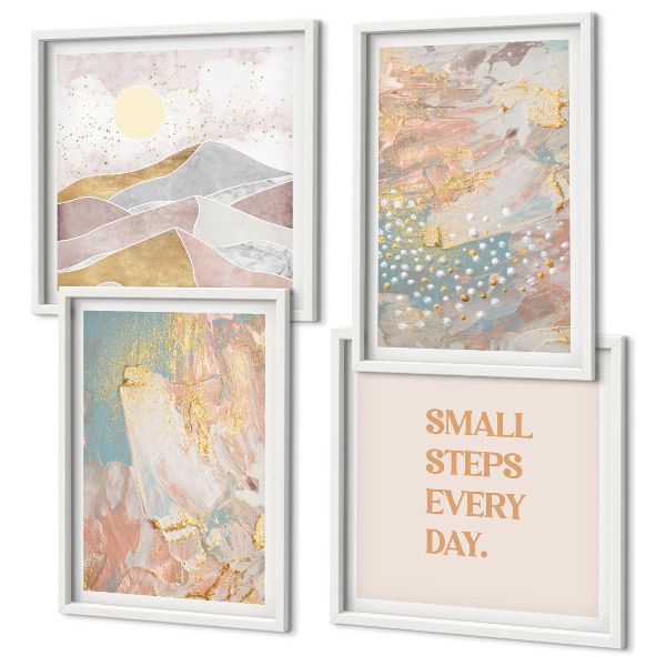 Multi-piece wall decor set Abstract pastel patterns