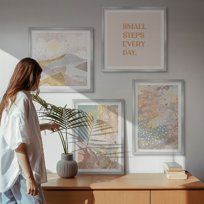 Multi-piece wall decor set Abstract pastel patterns