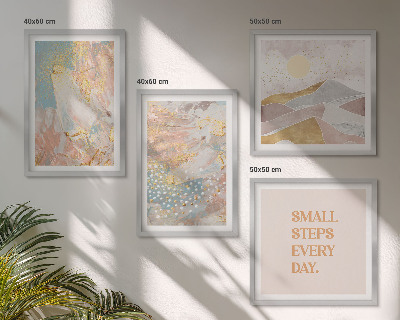 Multi-piece wall decor set Abstract pastel patterns