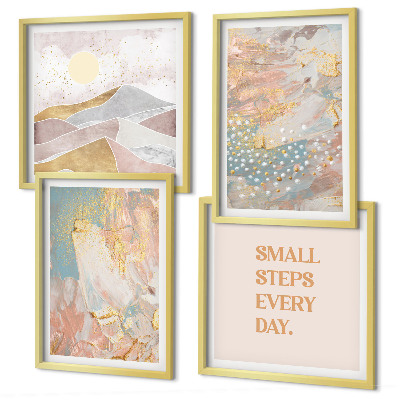 Multi-piece wall decor set Abstract pastel patterns