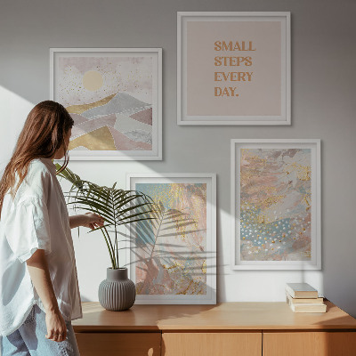 Multi-piece wall decor set Abstract pastel patterns