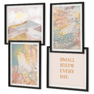Multi-piece wall decor set Abstract pastel patterns