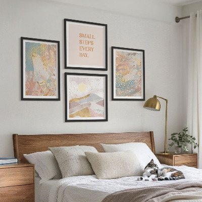 Multi-piece wall decor set Abstract pastel patterns