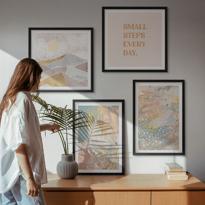 Multi-piece wall decor set Abstract pastel patterns