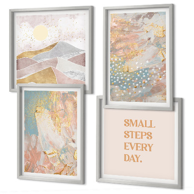 Multi-piece wall decor set Abstract pastel patterns
